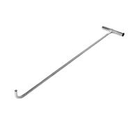QIXCXAZ Sturdy Manhole Cover Lifting Hook Tool Suited for Safe Removal of Heavy Grates and Covers Manhole Hook Tool is Made of Durable Steel T Shape Lifter, Silver, 38cm Blunt