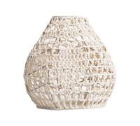 QIXCXAZ Unique Boho Lamp Shade Woven Ceiling Light Cover Coffee Shops Restaurants Providing Eco Friendly Decoration Hanging Swag Ceiling Lamp Twine Light