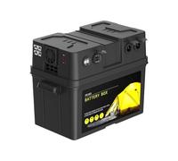 QIXCXAZ Universal Compatibility Battery Box Compact Portable Power Supply Efficient RV Marine Camp Gear Solutions Outdoor Portable Battery Box Multifunctional