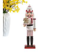 qixeuoa Christmas Decoration Nutcracker, 36cm Wooden Nutcracker Christmas Nutcracker for Home Bookshelf Birthday Party Thanksgiving Adults Kids