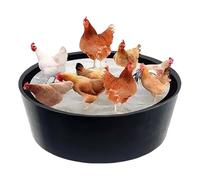qixeuoa Dust Bath for Chickens, Bottomless Container for Chicken Dust Bath, Box 64 cm, Adjustable Bottomless Container for Clean and Healthy Poultry Such as, Roosters and Hens on the Farm
