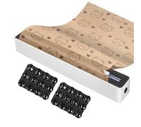 qixeuoa Foil Dispenser with Cutting Function, 36 x 5 x 5.6 cm, Multifunctional Kitchen Foil Dispenser, Wall-Mounted, Space-saving, Robust Cling Film Cutter, for Baking Paper, Kitchen, Fridge