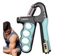 qixeuoa Grip Strength Trainer, Adjustable Forearm Strength Trainer, Ergonomic Handle with Automatic Counting Function for On the Go Office and Training