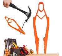 qixeuoa Hammer Nail Stand, Nail Pliers Holder, Tool for Secure Nail Holding, Safe Squeeze Protection with Non-Slip Handle, for Wood Processing, Fence Construction, Home Repair, Flooring Work