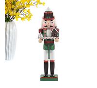 qixeuoa Nutcracker for Christmas Decoration - 14 Inch Wooden Nutcracker - Decorative Christmas Nutcracker - for Home Shelves, Birthday Party, Thanksgiving, Adults and