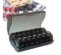 qixeuoa Pillbox - Daily Pill Box with Compartments - Daily Portable Colourful Storage Container for Medication Seniors Travel Handbag