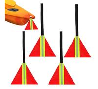 qixeuoa Red Tow Flag - High Visibility Tow Warning Flag, Tear-Resistant Kayak Towing Kits for Trailers, Bicycles, Boats, Canoes, Trains