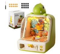 Qixfyze Dinosaur Tabletop Basketball Shooting Game Toy for Kids, Interactive Hoop Set with Mini Balls and Coins, Electronic Desk Arcade Shooting Machine with Score Display for Boys & Girls(#A)
