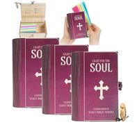 Qixfyze Handmade Wooden Bible Verses Box - Daily Bible Verses, 150PCS Scripture Prayer Cards for Daily Inspiration, Positive Encouragement, Catholic Religious Gifts for Women Men Mom(3 box)