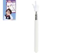 Qixfyze Telescopic Pointy Finger Pointer Stick, Mini Retractable Pointer Finger Stick for Classroom, Extendable Hand Finger Readers, School Teacher Supplies for Teaching(White)