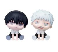 Qixiaan 2PCS Yoshiki Tsujinaka/Hikaru Indo Figure Cartoon Cute Model Anime Statue Mini Look Up Figure Desktop Ornament Halloween Birthday Gifts 6CM