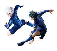 Qixiaan Anime Seishiro Nagi Action Figure Flying Kick Style Anime Reo Mikage Statue 17CM Cartoon Character Model PVC Desktop Ornaments Collectible Gift