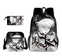 Qixiaan Ivan Schoolbags Three Piece Set Till Anime Crossbody Bags Pencil Case 3D Cartoon Character Prints Backpack Clutch Satchel Coin Purses Large Capacity Messenger Multi Functional