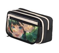Qixiaan Maomao Pencil Pouch Jinshi Anime Pencil Bag 3D Anime Printed Pen Case with Zip Student Stationery Storage for Primary Junior Senior College and Office