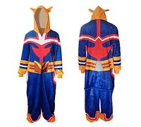 Qixiaan MHA Cosplay Outfit Midoriya Izuku/Toga Himiko Cosplay Costume Corduroy Cartoon Onesie Halloween Carnival Party Costume for MHA fans Unisex