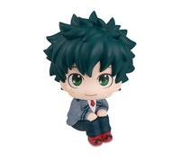 Qixiaan MHA Figure Midoriya Izuku Anime Figure Cartoon Character Todoroki Shouto/Bakugou Katsuki Statue 10CM Q Style Seated Pose Statue PVC Desktop Ornament