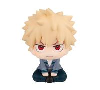 Qixiaan MHA Figure Midoriya Izuku Anime Figure Cartoon Character Todoroki Shouto/Bakugou Katsuki Statue 10CM Q Style Seated Pose Statue PVC Desktop Ornament