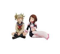 Qixiaan MHA Figure Toga Himiko/Uraraka Ochako Action Figure 10CM Sitting Pose Cartoon Girl PVC Model Home Desk Decoration Ornament Birthdays Gift