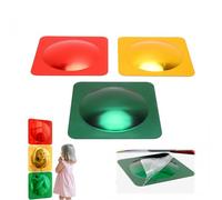 qixiang Bubble Wall Mirror,Tactile Stimulation Play Tool for Children, Preschool Daycare Playroom Visual Experience Toy（3pcs）