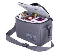 Qixiang CB Carrying Case for Tonies Starter Set,Luggage Bag Lots of Space for Toniebox Figures Tigerbox Transport Film Audio Figures Music Boxes Music Cube Charger Headphones Tigercard (Grey)