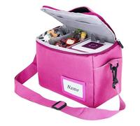Qixiang CB Carrying Case for Tonies Starter Set,Luggage Bag Lots of Space for Toniebox Figures Tigerbox Transport Film Audio Figures Music Boxes Music Cube Charger Headphones Tigercard (Pink)