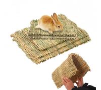 qixiang Rabbit Scratch Mat,Durable Rabbit Scratch Mats Natural Hay Chew Toy Bed for Bunny Guinea Pig Chinchilla Hamster（5pcs）