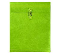 QiXin Bright Green PU Leather File Folder for Documents,Important Document Folder with String Tie,Laptop Sleeve Notebook Case,Leather File Organizer, A4 Envelopes Filing Folder
