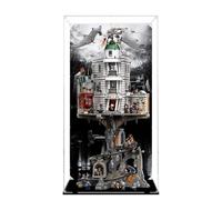 QIXINDGYH Acrylic Display Case for Lego 76417 Gringotts Wizarding Bank, Clear, Dust-Proof, Black Base