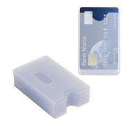 QiXinGYL 20 Pcs Plastic Credit Card Sleeves, Clear Credit Card Protector Sleeves, Sturdy TransparentCard Covers for Debit Cards Bank Cards Holders(90 x 50mm)