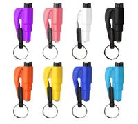 QiXinGYL 8 Pcs Portable Car Window Breaker and Seatbelt Cutter Set, 2-in-1 Emergency Glass Breaker Tool & Seat Belt Cutter & Whistle, Car Escape Tool for Vehicle Safety(8 Colors)