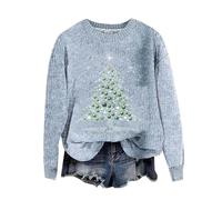 Qixiu Believe Christmas Sweatshirt,Winter Sweaters for Women Uk,Jumpers Ladies,Zip Sweatshirt Women,Womens Christmas Red Glass Print Jumper,Winter Jumper Dresses for Women Uk,Sweater for Women Uk