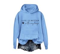 Qixiu Hoodies for Women Uk,Cute Shirts for Teen Girls,Zip Hoodie,Womens Fall Tshirts,Waffle Hoodie Women,Women's Jackets Lightweight,Young Womens Clothes Trendy,Tunic Hoodie,Womens Fall Shirts Blue