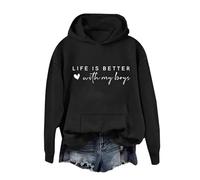 Qixiu Jumpers for Women Uk,Trending Clothes For Women,Sweatshirt for Womens Fall Fashion 2024,Long Sleeve Shirts for Teens,Clothes for Women,Graphic Sweatshirts for Teen Girls,Women's Clothing Black