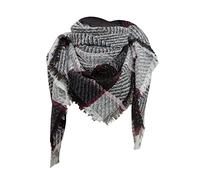 Qixiu Ladies Elegant Triangular Scarf With Buckle Loop and Buttons - Soft Wrap Shawl for Women - Lässige Triangle Fashion