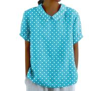 Qixiu Linen top, Petite Tops for Women UK, v Neck Shirt Women, Jersey top, Womens Blouses lace Shirt, Ladies t Shirts Size 14, Silk Blouses for Women, Ladies Checked Shirt, Women's 3/4 Sleeves Tops