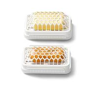 Qixuer 2 Pack Silicone Soap Dish, Soap Holder with Foaming, Soap Dishes for Shower Bathroom Kitchen Easy Cleaning