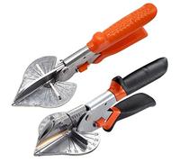 Qixuer 2 Pieces Multi Angle Miter Shear Cutter Hand Tools,Mitre Shears Gasket Shear Soft Wood Cutter Adjustable Trunking Miter Trim Cutter for Cutting Gasket Plastics Trims and Craft