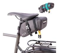 Qixuer Bike Saddle Bag, Bicycle Bag with Reflective, Waterproof Bicycle Tail Bag, Expandable from 1.5L to 2L Capacity for Outdoor Road Racing