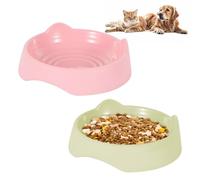 Qixuer Cat Bowls Set of 2 - Universal Pet Feeding Bowls for Cats Dogs - Food Water Double Bowls for Kittens Adult Cats Small Dogs