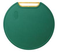 Qixuer Cutting Board, Standing Round Chopping Board Plastic Antibacterial, Rotating Handle Can Hold Knife, Dishwasher Safe,Kitchen Accessories for Meat, Vegetables, Fruit(31cm, Green)