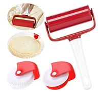 Qixuer Pastry Wheel Cutter, Pastry Lattice Roller Cutter 3 pcs Cookie Roller Plastic Wheel Roller Kitchen Baking Tool for Making Various Beautiful Pie Crust Or Ravioli Pasta Pizza Pastry