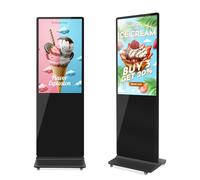 QIXZOCV 37 Inch Indoor Digital Signage Kiosk LCD Standing Commercial Poster Multimedia Advertising Display Totem with USB/HDMI/WIFI