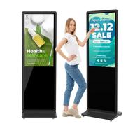 QIXZOCV 37 Inch Touchscreen Kiosk, Indoor Floor Standing Digital Signage, LCD Advertising Interactive Display Poster Android System with Auto Media Player