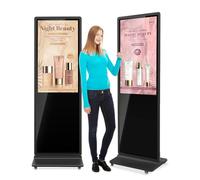 QIXZOCV MWE 43 Inch Indoor Digital Signage Touchscreen Kiosk Floor Standing Advertising Display LCD Totem Interactive Display Poster Android System with Auto Media Player