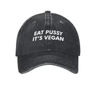 QIYAEUA Baseball hat Eat Pussy Its Vegan Baseball Cap Women Men Cotton Adjustable Dad Hat Sports Snapback Caps