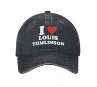 QIYAEUA Unisex Vintage I Love Louis Tomlinsons Baseball Cap for Men Women Distressed Denim Snapback Hat Outdoor Workouts Hats Cap