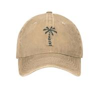 QIYAEUA Unisex Wehrmacht Afrika Korps Palm Tree Baseball Caps Vintage Distressed Washed Sun Cap for Men Women Outdoor Workouts Caps Hat
