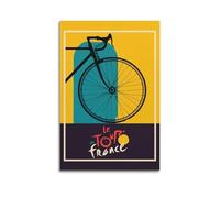 qiyan Bicycle Art Poster Le TOUR De France Poster Decorative Painting Canvas Wall Posters And Art Picture Print Modern Family Bedroom Decor Posters 16x24inch(40x60cm)