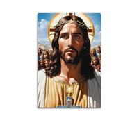 qiyan Christian Poster Jesus And The Cross Poster Decorative Painting Canvas Wall Posters And Art Picture Print Modern Family Bedroom Decor Posters 12x18inch(30x45cm)