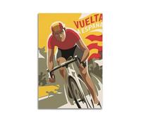 qiyan Vintage Poster of Tour of Spain Bicycle Race Poster Decorative Painting Canvas Wall Posters And Art Picture Print Modern Family Bedroom Decor Posters 20x30inch(50x75cm)